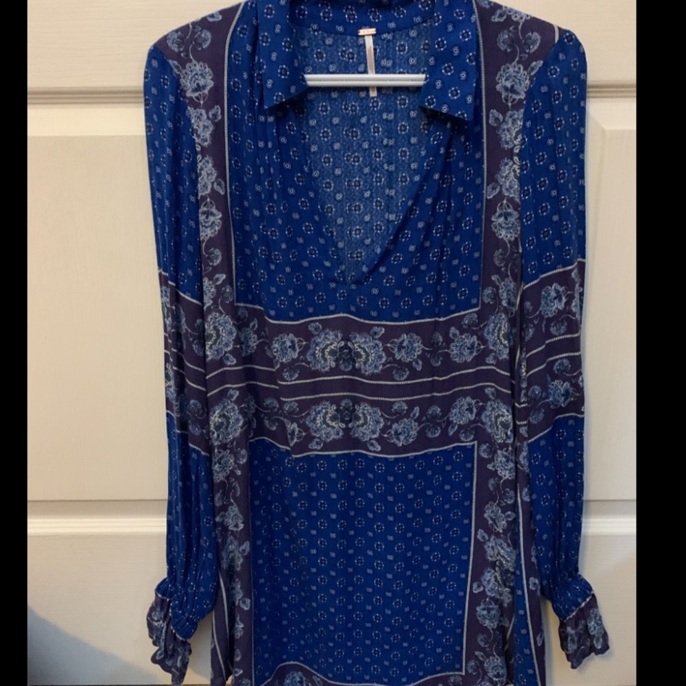 Free People Print Blouse